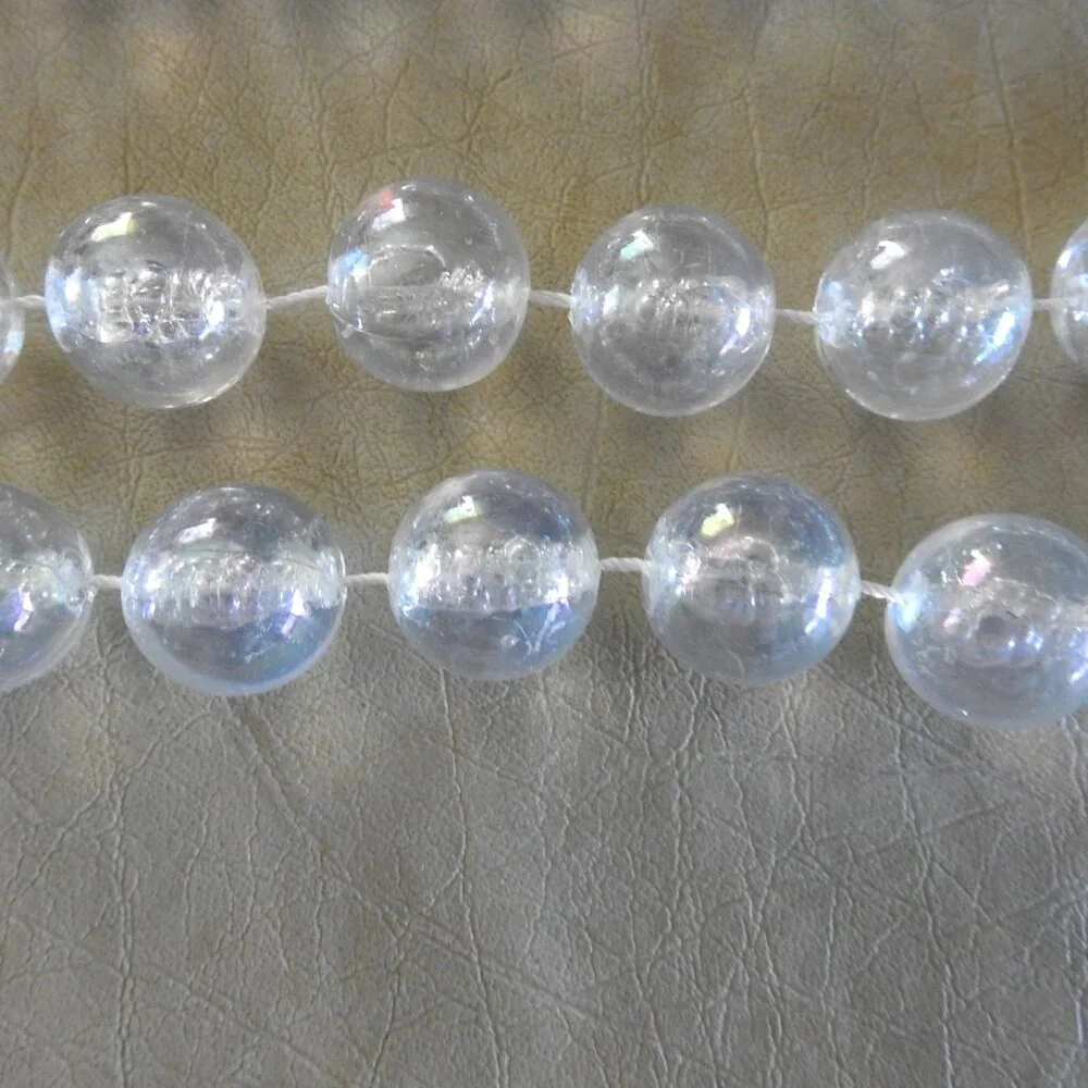 NWT Lucite Iridescent Beaded Christmas Tree Garland 2 Yards Nordstrom